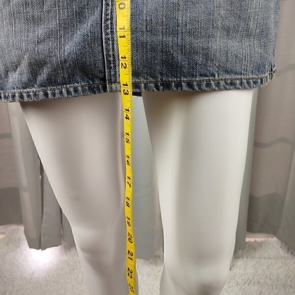 Old Navy Women's Blue Cotton Denim Mini Skirt Size 6 - Picture 6 of 11